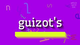 How to say quotguizotsquot High Quality Voices [upl. by Etnuahs]