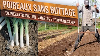 Poireaux Sans Buttage  Variétés et dates de Semis Plantation et Récolte  Permaculture [upl. by Pieter]