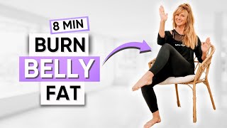 Lose Belly Fat Sitting Down 8Minute Seated Abs Lower Belly Fat Workout [upl. by Anaujait]