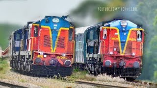 Beautiful ALCo Kingfishers  ICF to LHB TATA Express  Indian Railways [upl. by Tammy]