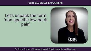 How do I explain nonspecific low back pain [upl. by Miza698]