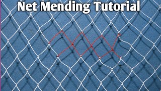 Net Mending Tutorial  Fishing Net Repair  Net Mending [upl. by Basilius218]