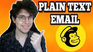 How To Send Plain Text Email In Mailchimp [upl. by Wyndham]