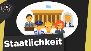 StaatStaatlichkeit  Definition Voraussetzungen Funktionen  DreiElementeLehre  Staat erklärt [upl. by Wyn87]