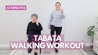 10 Minute Walking Workout for Seniors  Tabata for Beginners [upl. by Neerehs]