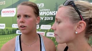 BeachVolleyball WM 2013 Karla Borger und Britta Büthe [upl. by Nahtahoj914]