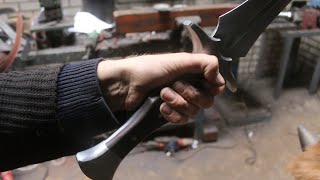 Forging a short sword part 4 making the handle [upl. by Novets]