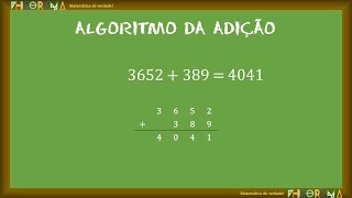 Aula 012 – O algoritmo da adição [upl. by Aleciram]