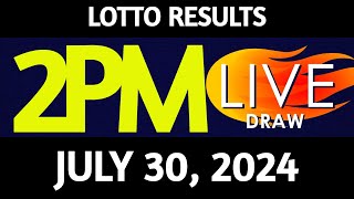 Lotto Result Today 200 pm draw July 30 2024 Tuesday PCSO LIVE [upl. by Leilani194]