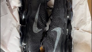 Nike Air Vapormax Flyknit 23 Triple Black Unboxing Review [upl. by Basile]