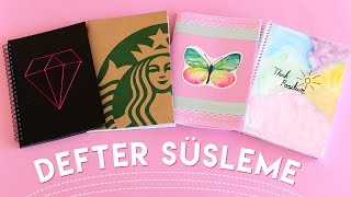 Defter Süsleme  4 Kendin Yap  DIY Fikir  Okula Dönüş [upl. by Menon373]