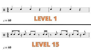 Rhythm Exercises For Musicians  15 Levels Of Difficulty 🎵 [upl. by Tri590]