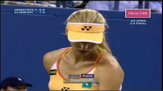 Elena Dementieva v Lindsay Davenport 2005 USO QF highlights [upl. by Irmina]