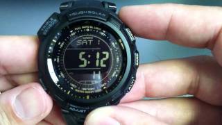 Casio Protrek PRG110Y1VDR Blackout Watch [upl. by Darnell]