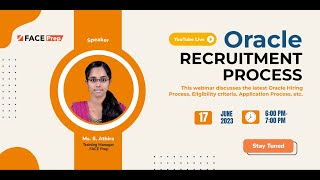 Oracle Recruitment Process  FACE Prep Placement Training Webinar 22 [upl. by Nahama232]