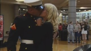 US Marine Surprises Girlfriend Then Propose Her [upl. by Wamsley]