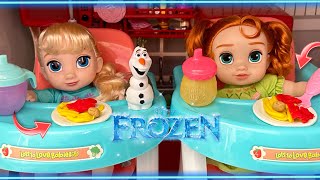 Cleaning the Room  Elsa amp Anna toddlers  movie night [upl. by Adrial]