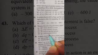 adiabatic process thermodynamicsmcqs class11chemistry neetshorts viralneet [upl. by Mazman]