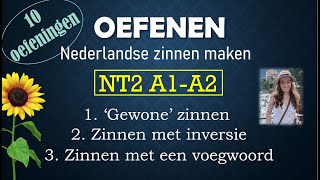 Test je Nederlands A1A2 Zinnen maken met inversie  voegwoord Practice video word order NT2 [upl. by Glendon496]