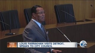 Louis Farrakhan visits Detroit [upl. by Flossi194]