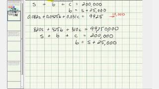 System of 3 Equations with 3 Unknowns Application  Interest Problem [upl. by Ingalls]