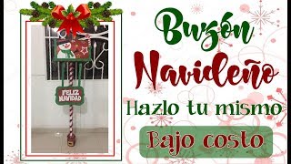 DIY Buzón Navideño Decorativo  Manualidad navideña super fácil y económica [upl. by Orion]