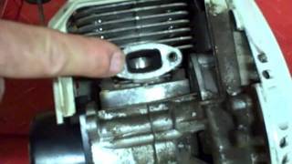 Small Engine Repair Cleaning Carbon Buildup on the Exhaust Port amp Muffler on a 2 Stroke Engine [upl. by Aihset]