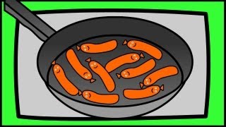 Ten Fat Sausages Sizzling in a Pan  Nursery Rhymes [upl. by Bertina]