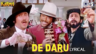 De Daru De Daru  Lyrical  Karma  Jackie Anil Kapoor Naseeruddin Shah Kishore Kumar Party Song [upl. by Ynabe]