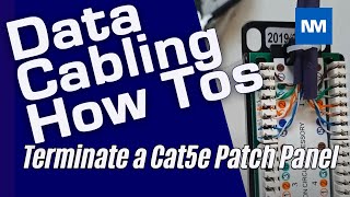 How to Terminate a Cat5e Patch Panel Cat5e Punch down [upl. by Avert]