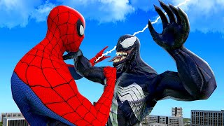 Fighting VENOM as Spiderman  Bonelab VR Mods [upl. by Caylor673]