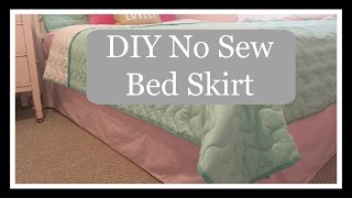 DIY No Sew Bedskirt On the Cheap [upl. by Fredra]