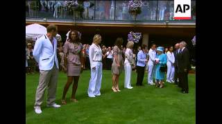 Queen at Wimbledon for first time since 1977 meets players [upl. by Fancie]