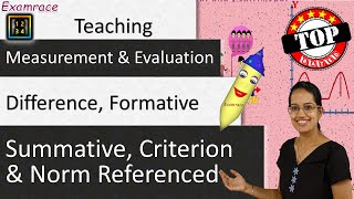 Measurement amp Evaluation Difference Formative amp Summative Criterion amp Norm Referenced [upl. by Perren534]