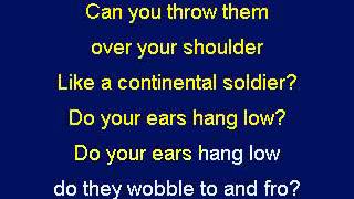 Do Your Ears Hang Low Karaoke video with lyrics Instrumental Version [upl. by Aliekahs216]