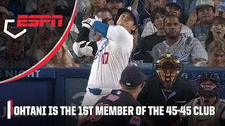 Shohei Ohtani hits 45th HR first in the 4545 club 🙌  ESPN MLB [upl. by Adriena]