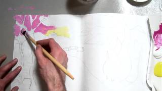 Fauvism Landscape Painting quotbig shapes with bright colorsquot part 27MOV [upl. by Ettennaj]