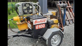 Homemade log splitter  Binford 6100 Electric log lift [upl. by Nura323]