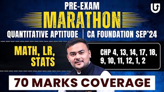 PreExam Marathon Math LR Stats Chp 413141718910111212  CA Foundation Sep 24 [upl. by Aiveneg]