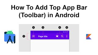 How To Add Top App Bar Toolbar Material Design Components In Android  Android Studio Tutorial [upl. by Zanlog]