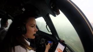 Cockpit View InterSky ATR72600 VFR Valley Departure Sion SIRLSGS [upl. by Shumway]