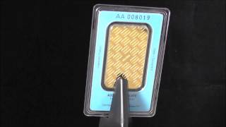 Valcambi Blue 100 gram Gold Bar 9999 [upl. by Anrat]