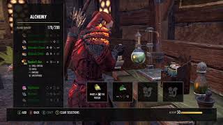 ESO Master Craft Alchemy Writ Speed Draining Poison IX with Increase WP Speed Restore Stamina [upl. by Frankie173]