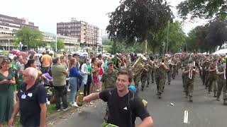 Nijmeegse Vierdaagse 2023 intocht  Duits Militair Muziekkorps deel 3 [upl. by Samuele303]