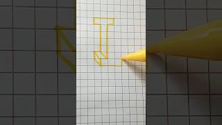 cruel summer with 3d letter i drawing satisfying shorts [upl. by Ahcurb]