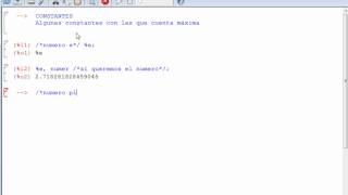 002Constantes en wxMáxima [upl. by Neeham171]