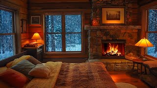 Cozy bedroom on a blizzard night the wind howling outside the window  Finding peace in the night [upl. by Gustafsson301]