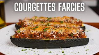 COURGETTES FARCIES ET GRATINÉES AU PARMESAN  LA RECETTE DE LÉTÉ [upl. by Aicital]