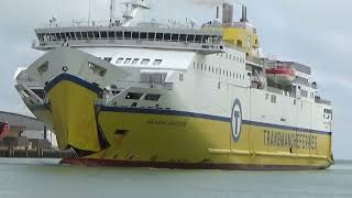 Transmanche Ferry quotSeven Sistersquot Newhaven Harbour [upl. by Angele654]