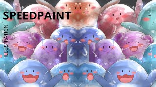 SPEEDPAINT IBIS PAINT X  ILLUSTRATION  JELLY HAPPY [upl. by Germann]